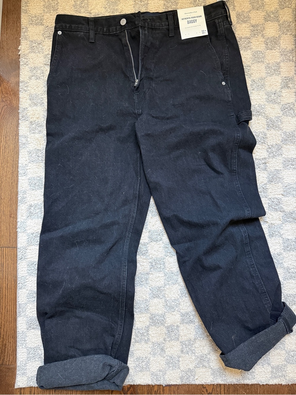 Abercrombie & Fitch Black Men’s Cargo Painter Jeans